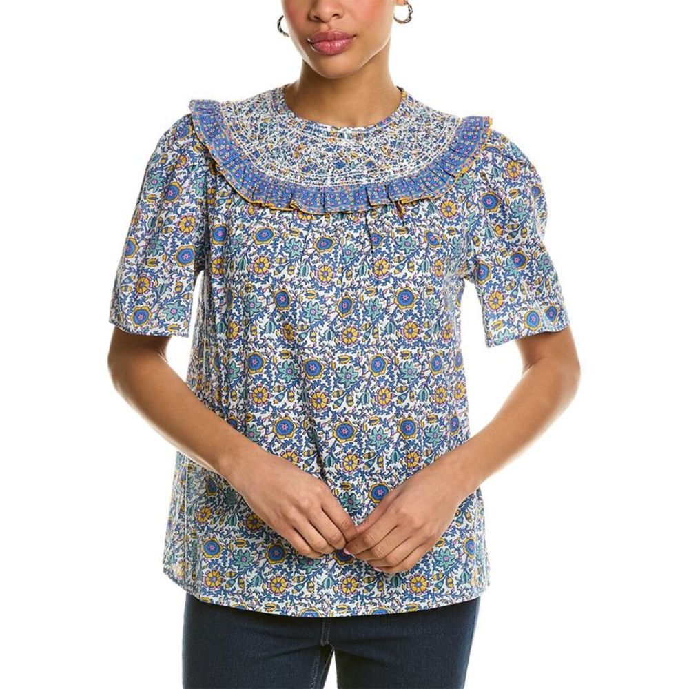 Boden Blue Floral Blouse